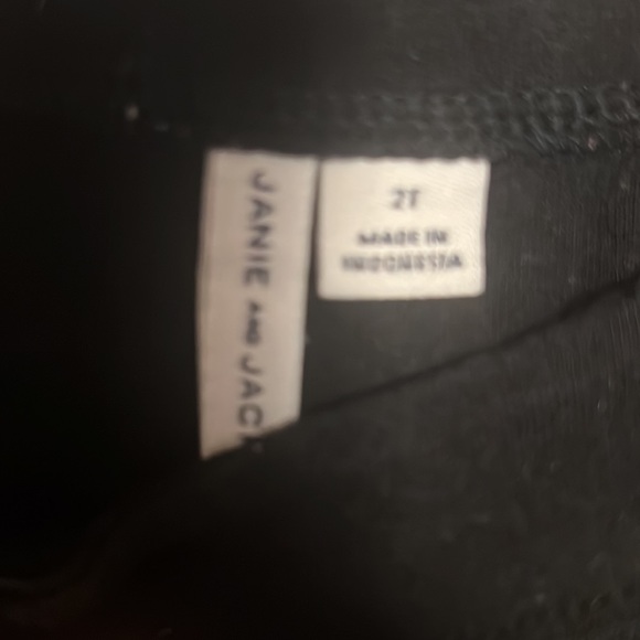 Gently worn Janie and Jack 2T black long sleeve top.  Nice accents. - Picture 2 of 5